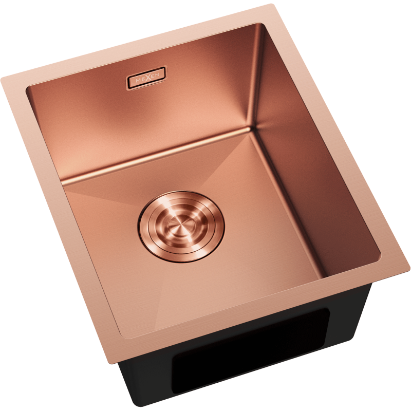 Mexen Trixo стоманена мивка 1-камерна 370 x 440 мм, мед - 6412371000-65