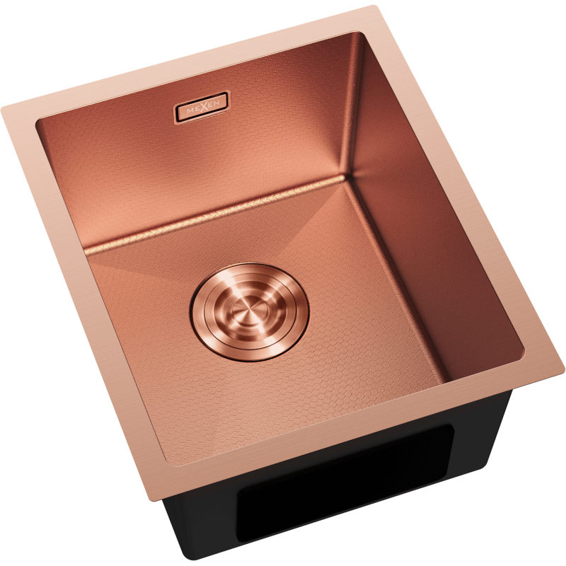 Mexen Trixo стоманена мивка с едно отделение 370 x 440 мм, мед HC - 6412371000-65HC