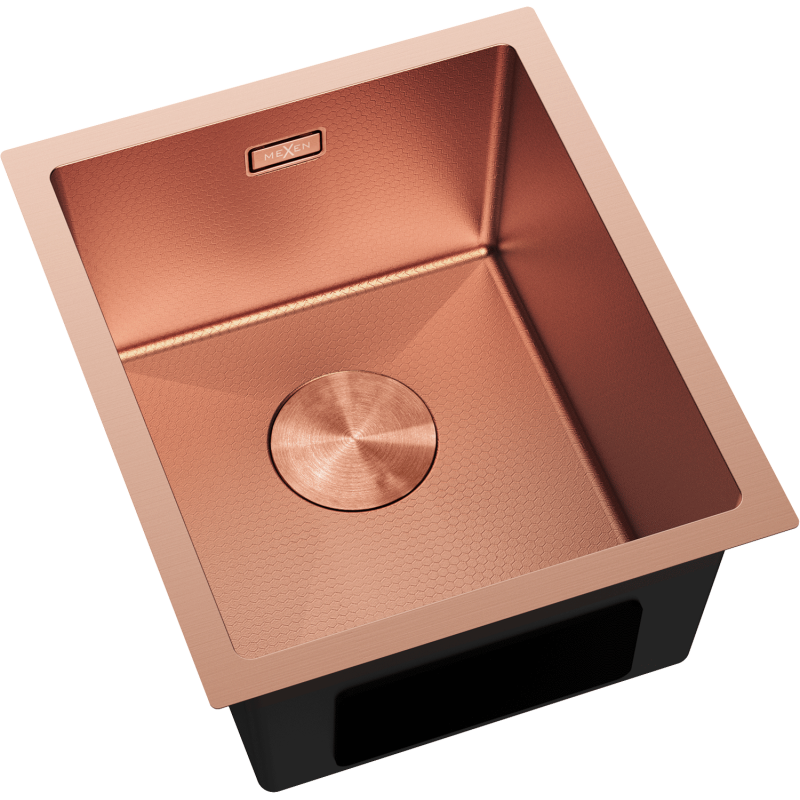 Mexen Trixo стоманена мивка с едно отделение 370 x 440 мм, мед HC - 6412371000-65HC