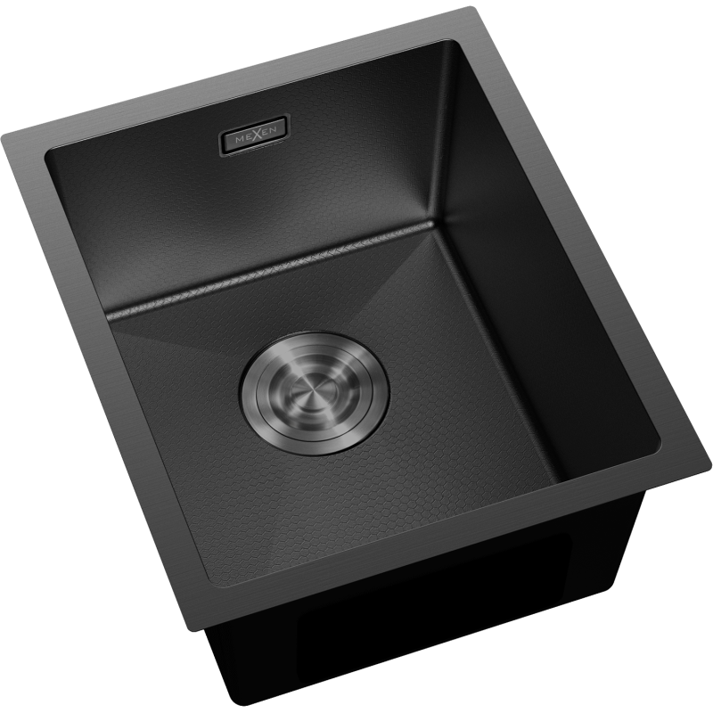 Mexen Trixo стоманена мивка с 1 отделение 370 x 440 мм, черен HC - 6412371000-70HC
