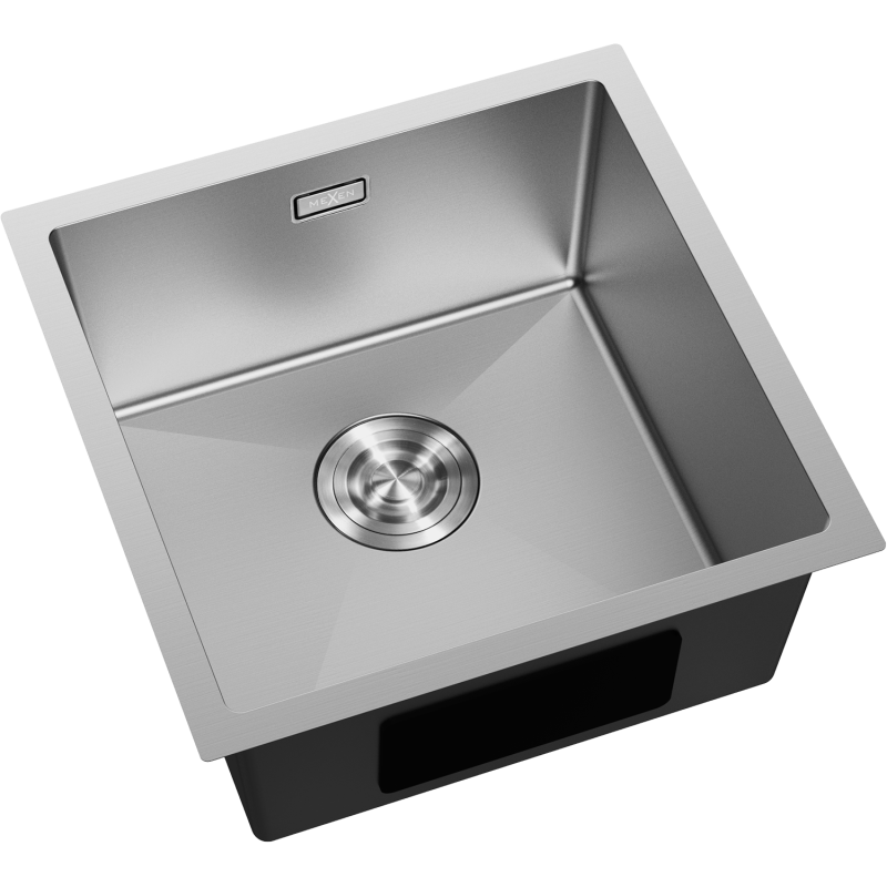 Mexen Trixo кухненска мивка от неръждаема стомана с 1 отделение 440 x 440 mm, инокс - 6413441000-01