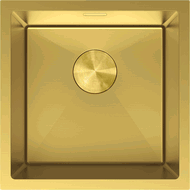 Mexen Trixo кухненска мивка от неръждаема стомана 1-коморова 440 x 440 mm, златна - 6413441000-55