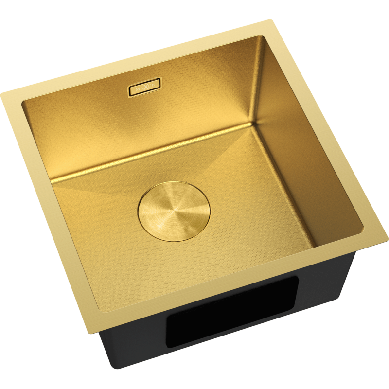 Mexen Trixo стоманена мивка с 1 отделение 440 x 440 мм, златен HC - 6413441000-55HC