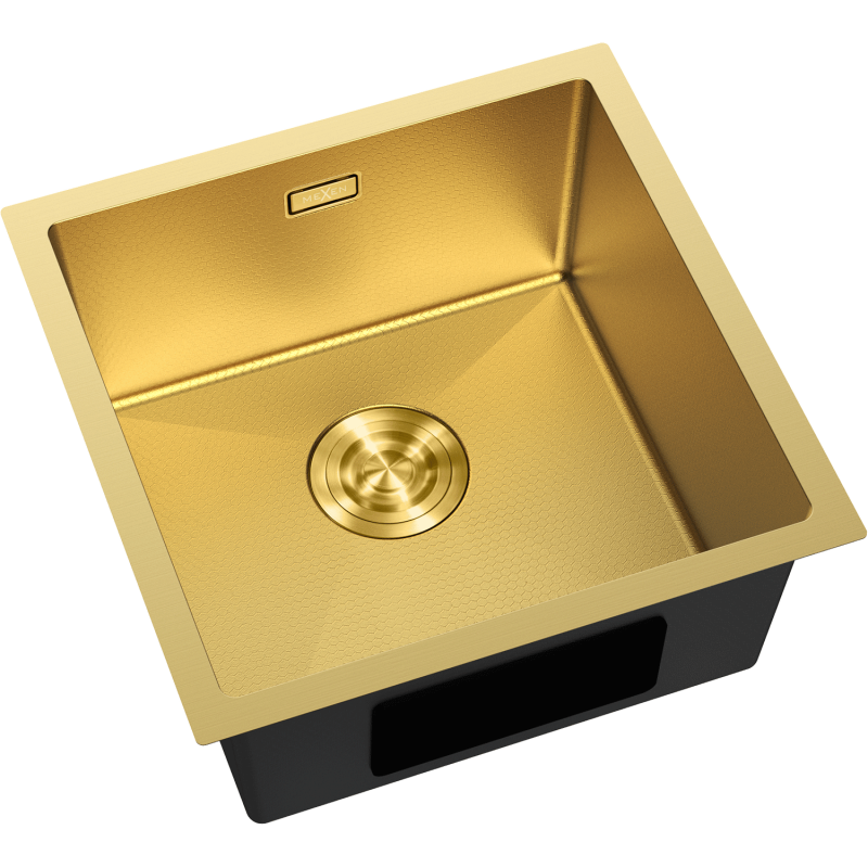 Mexen Trixo стоманена мивка с 1 отделение 440 x 440 мм, златен HC - 6413441000-55HC