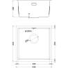 Mexen Trixo кухненска мивка от неръждаема стомана с 1 отделение, 440 x 440 mm, мед HC - 6413441000-65HC