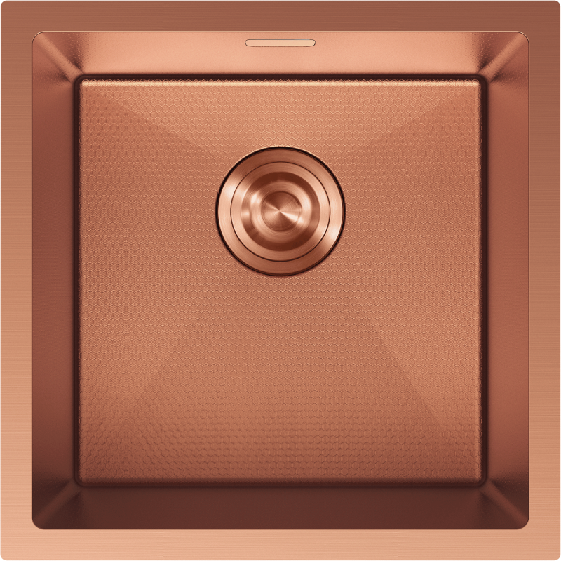 Mexen Trixo мивка от неръждаема стомана с 1 отделение 440 x 440 mm, мед HC - 6413441000-65HC
