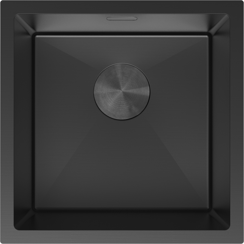 Mexen Trixo стоманена еднокамерна мивка 440 x 440 mm, черна - 6413441000-70