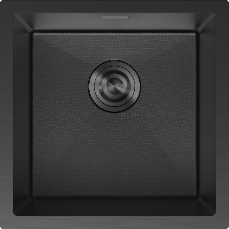 Mexen Trixo мивка от неръждаема стомана с 1 отделение 440 x 440 мм, черен HC - 6413441000-70HC