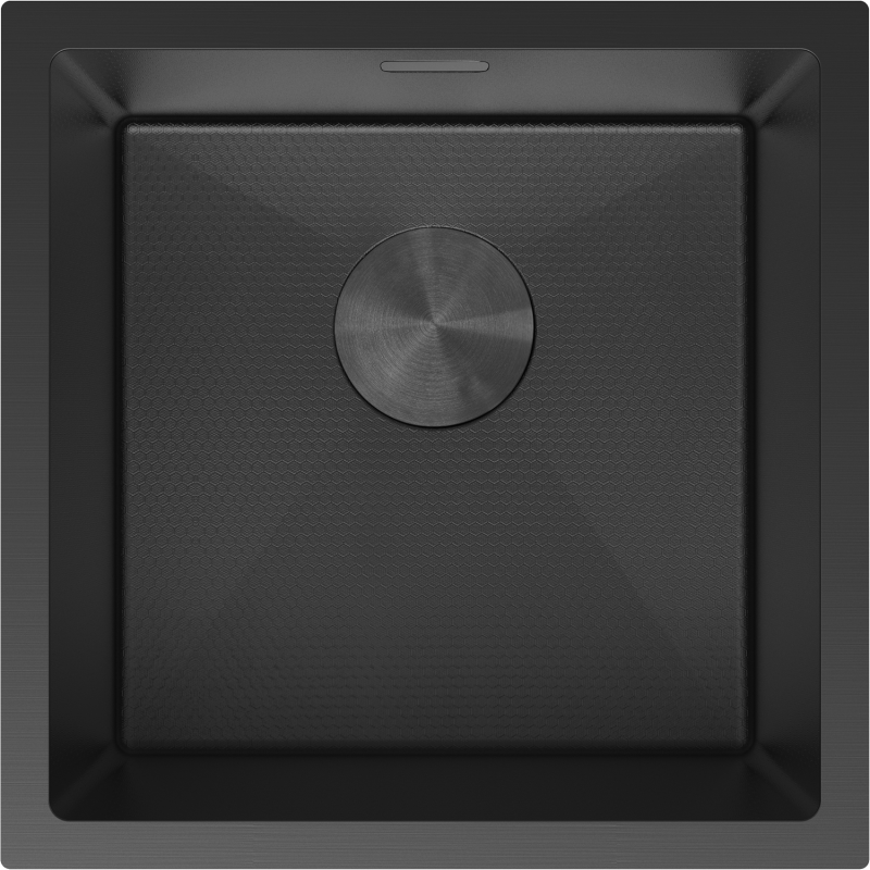 Mexen Trixo стоманена кухненска мивка с 1 корито 440 x 440 мм, черна HC - 6413441000-70HC