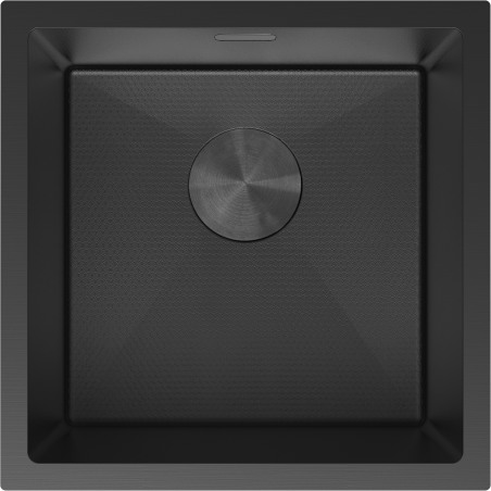 Mexen Trixo стоманена кухненска мивка с 1 корито 440 x 440 мм, черна HC - 6413441000-70HC