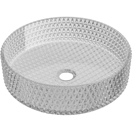 Mexen Aura стъклена мивка за монтаж върху плот 39 x 39 см, сива - 24013966