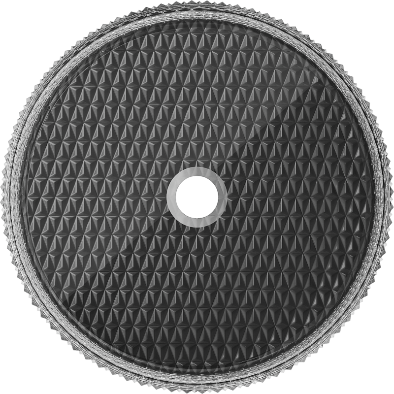 Mexen Aura стъклена мивка за плот 39 x 39 см, прозрачна/черна - 24013971