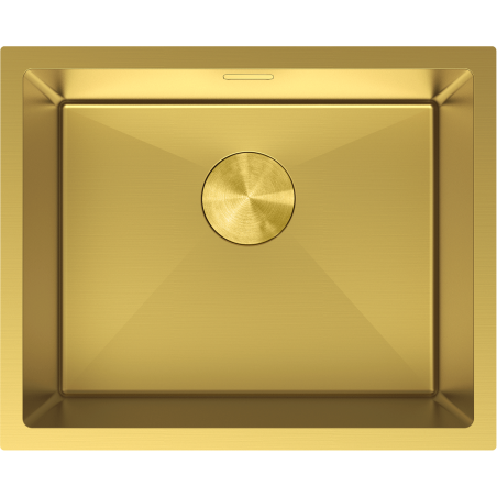 Mexen Trixo мивка от неръждаема стомана с 1 отделение 540 x 440 мм, златна - 6414541000-55