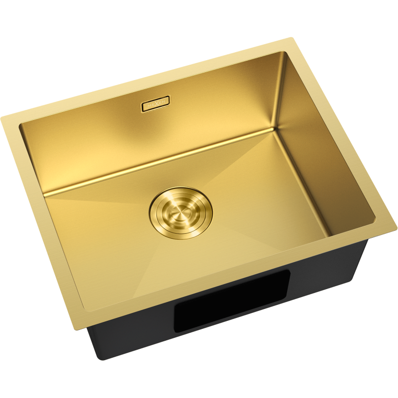 Mexen Trixo мивка от неръждаема стомана с 1 отделение 540 x 440 мм, златна - 6414541000-55