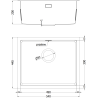 Mexen Trixo стоманена мивка с 1 отделение 540 x 440 mm, черна HC - 6414541000-70HC