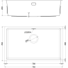 Mexen Trixo мивка от неръждаема стомана с 1 отделение 750 x 440 mm, черна - 6415751000-70