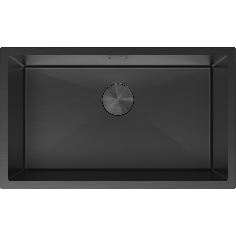 Mexen Trixo мивка от неръждаема стомана с 1 отделение 750 x 440 mm, черна - 6415751000-70