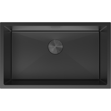 Mexen Trixo мивка от неръждаема стомана с 1 отделение 750 x 440 mm, черна - 6415751000-70