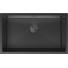 Mexen Trixo мивка от неръждаема стомана с 1 отделение 750 x 440 mm, черна - 6415751000-70