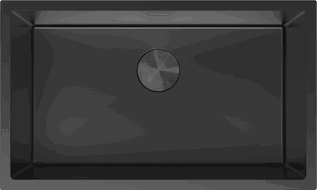 Mexen Trixo мивка от неръждаема стомана с 1 отделение 750 x 440 mm, черна - 6415751000-70
