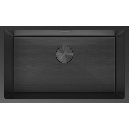 Mexen Trixo стоманена мивка с 1 отделение 750 x 440 мм, черна HC - 6415751000-70HC