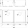Mexen Binox мивка от неръждаема стомана с 2 отделения 800 x 450 mm, инокс - 6421802000-01