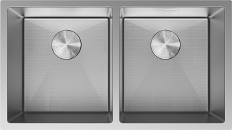 Mexen Binox мивка от неръждаема стомана, 2-камерна, 800 x 450 mm, инокс HC - 6421802000-01HC