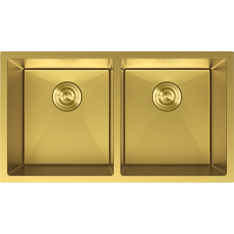Mexen Binox мивка от неръждаема стомана с 2 отделения 800 x 450 mm, златен - 6421802000-55