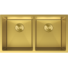 Mexen Binox мивка от неръждаема стомана с 2 отделения 800 x 450 mm, златен - 6421802000-55