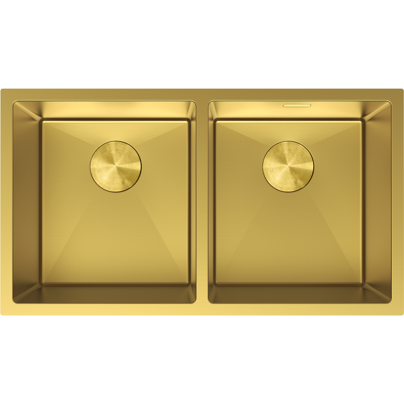 Mexen Binox мивка от неръждаема стомана с 2 отделения 800 x 450 mm, златен - 6421802000-55