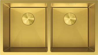 Mexen Binox стоманена мивка с 2 камери 800 x 450 мм, златен HC - 6421802000-55HC