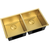 Mexen Binox стоманена мивка с 2 камери 800 x 450 мм, златен HC - 6421802000-55HC