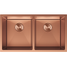 Mexen Binox стоманена мивка с 2 отделения 800 x 450 mm, мед - 6421802000-65