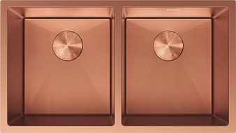 Mexen Binox метална мивка с две корита 800 x 450 мм, мед HC - 6421802000-65HC