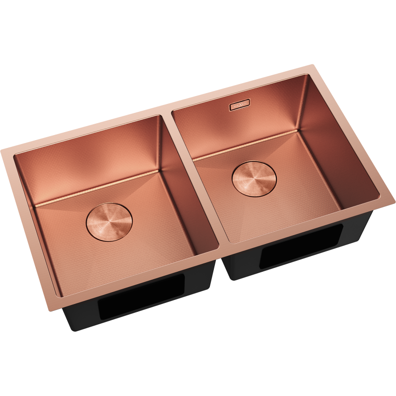 Mexen Binox метална мивка с две корита 800 x 450 мм, мед HC - 6421802000-65HC