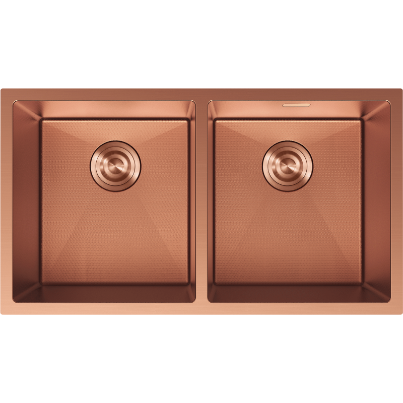 Mexen Binox метална мивка с две корита 800 x 450 мм, мед HC - 6421802000-65HC