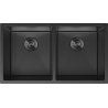Mexen Binox стоманена мивка с 2 корита 800 x 450 mm, черна - 6421802000-70