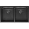 Mexen Binox стоманена мивка с 2 корита 800 x 450 mm, черна - 6421802000-70