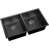 Mexen Binox мивка неръждаема стомана 2-камерна 800 x 450 mm, черна HC - 6421802000-70HC