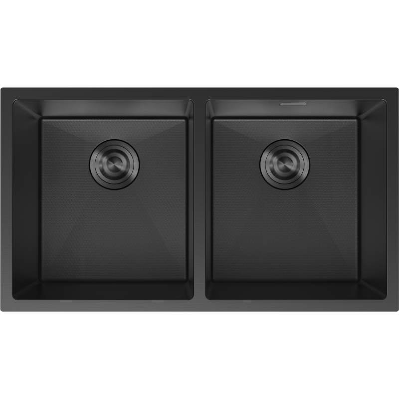 Mexen Binox мивка неръждаема стомана 2-камерна 800 x 450 mm, черна HC - 6421802000-70HC