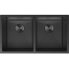 Mexen Binox мивка неръждаема стомана 2-камерна 800 x 450 mm, черна HC - 6421802000-70HC