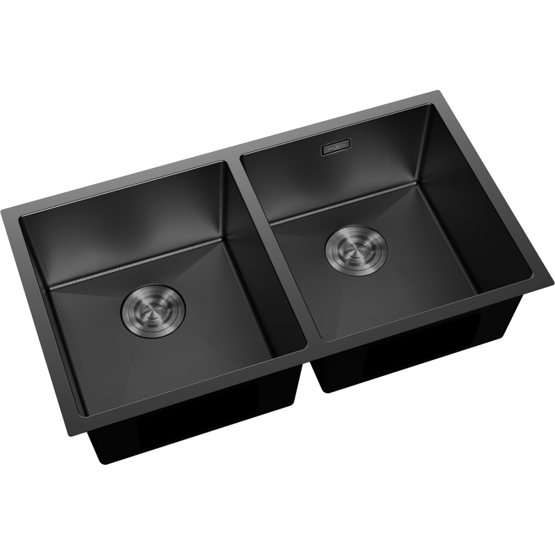 Mexen Binox мивка неръждаема стомана 2-камерна 800 x 450 mm, черна HC - 6421802000-70HC