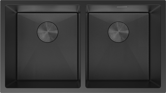 Mexen Binox мивка неръждаема стомана 2-камерна 800 x 450 mm, черна HC - 6421802000-70HC