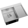 Mexen Exar мивка от неръждаема стомана с 1 камера и ляво отцедник 620 x 480 mm, inox - 6431621005L-01