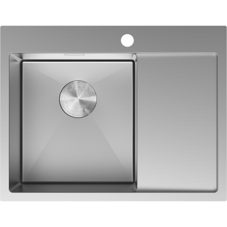 Mexen Exar мивка от неръждаема стомана с 1 камера и ляво отцедник 620 x 480 mm, inox - 6431621005L-01