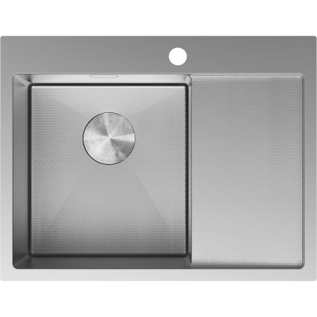 Mexen Exar стоманена мивка с 1 отделение и ляво отцедник 620 x 480 mm, инокс HC - 6431621005L-01HC