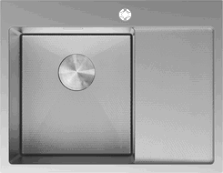 Mexen Exar стоманена мивка с 1 отделение и ляво отцедник 620 x 480 mm, инокс HC - 6431621005L-01HC