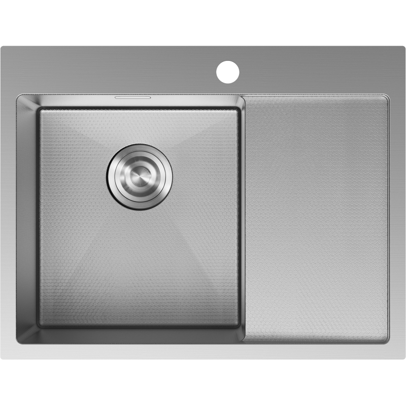 Mexen Exar стоманена мивка с 1 отделение и ляво отцедник 620 x 480 mm, инокс HC - 6431621005L-01HC