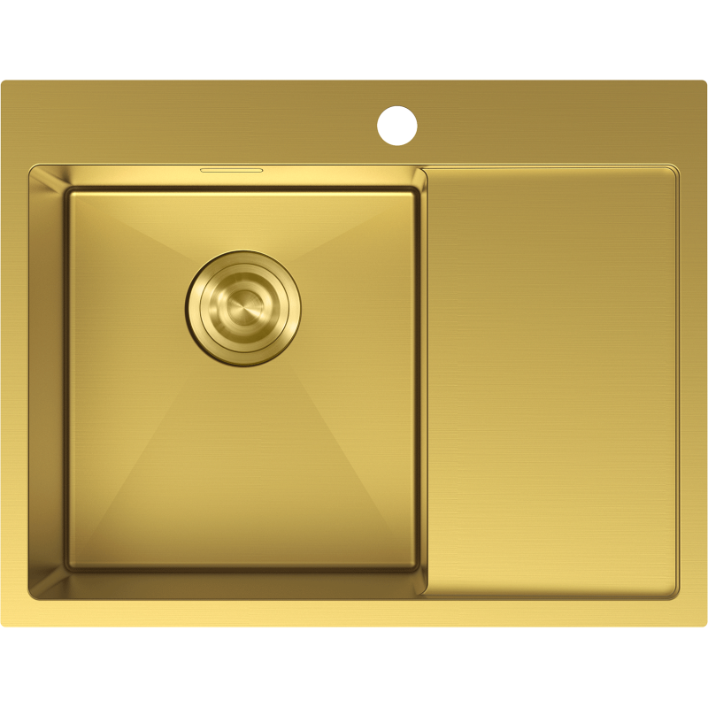 Mexen Exar стоманена мивка с 1 камера и отцедник, лява 620 x 480 мм, златиста