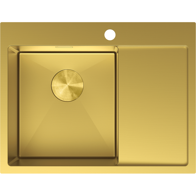 Mexen Exar стоманена мивка с 1 камера и отцедник, лява 620 x 480 мм, златиста